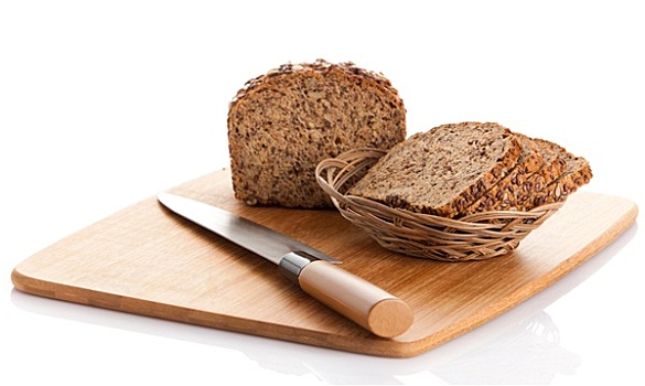 全麦,面包,隔绝,白色背景,背景