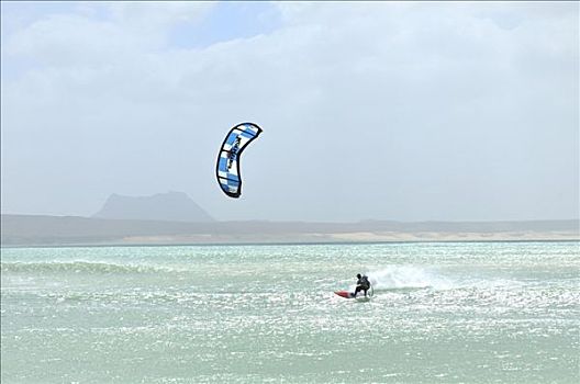 风筝冲浪手,岛屿,佛得角共和国,非洲