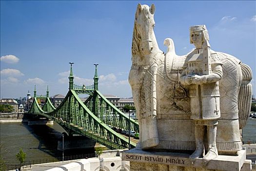 雕塑,主教,自由,桥,布达佩斯,匈牙利,东南欧,欧洲