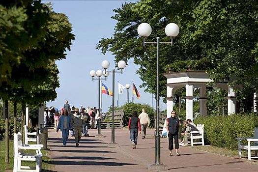 散步场所,波罗的海,梅克伦堡前波莫瑞州,德国,欧洲