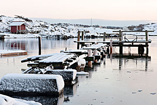 码头,冬天