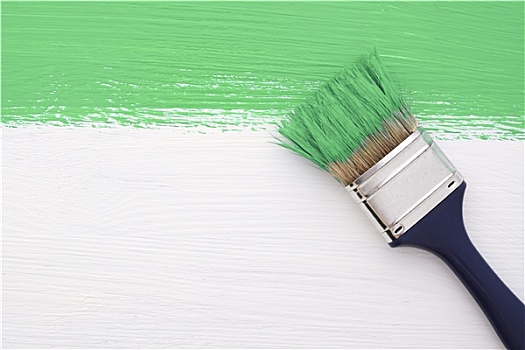 条纹,绿色,绘画,上油漆,白色背景