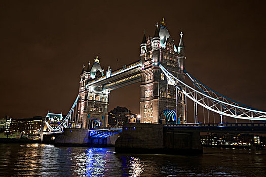 塔桥,泰晤士河,明亮,亮光,夜晚,流行,旅游胜地,伦敦,大幅,尺寸