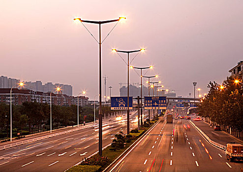 天津快速路,东南半环,路灯,交通