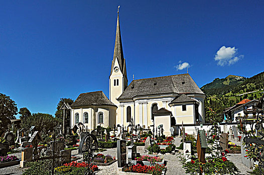 教区教堂,墓地,巴伐利亚,德国,欧洲