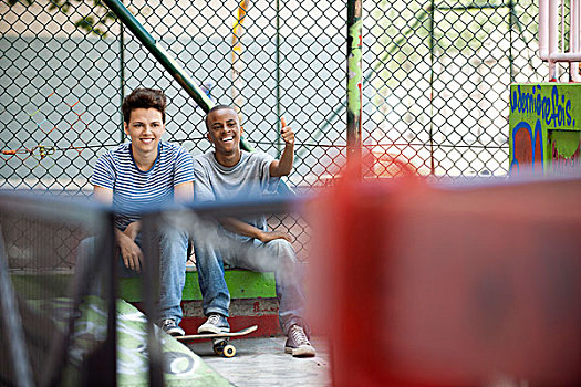 男青年,休闲,滑板,公园