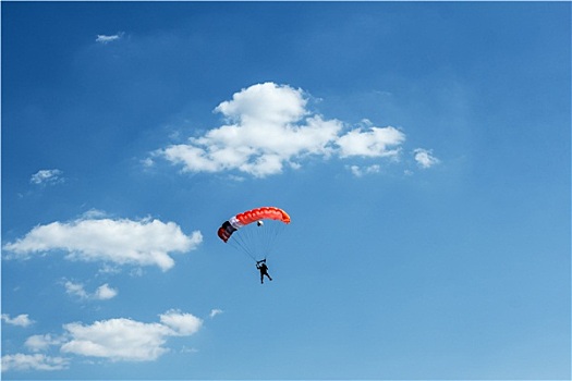 未知,跳伞运动员,蓝色背景,天空