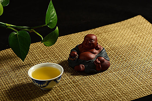 紫砂茶壶茶杯茶具方壶茶文化茶艺茶宠弥勒佛摆件