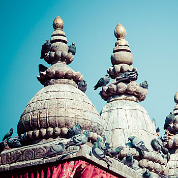著名,杜巴广场,加德满都,尼泊尔