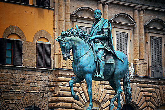 雕塑,国王,广场,佛罗伦萨,意大利