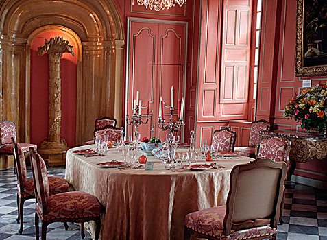 餐厅,城堡,维朗德里城堡,卢瓦尔河谷