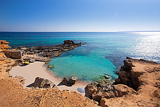 福门特拉岛,海滩,青绿色,地中海,巴利阿里群岛