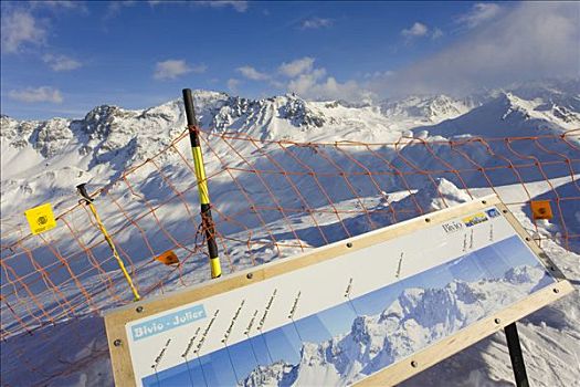 全景,滑雪,区域,阿尔卑斯山,冬天,雪,瑞士