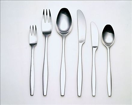 银,器具,叉子,刀,勺子