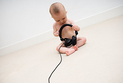 婴儿,头戴式耳机