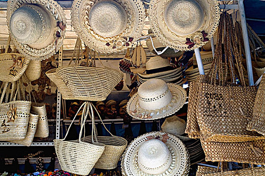 帽子,包,纪念品店,古巴