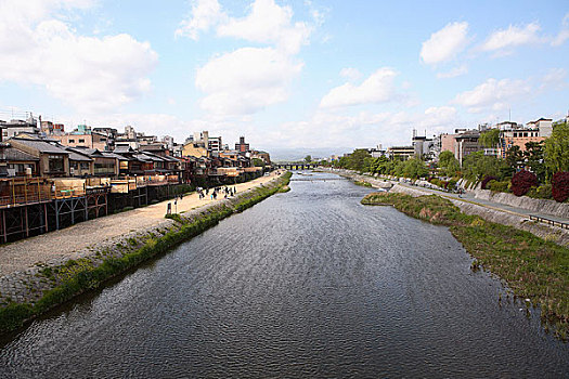 河,京都,日本