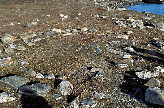 石头,放置,圆,拿着,帐篷,文化,场所,格陵兰