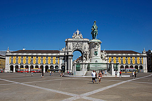 骑马雕像,国王,里斯本,葡萄牙,欧洲