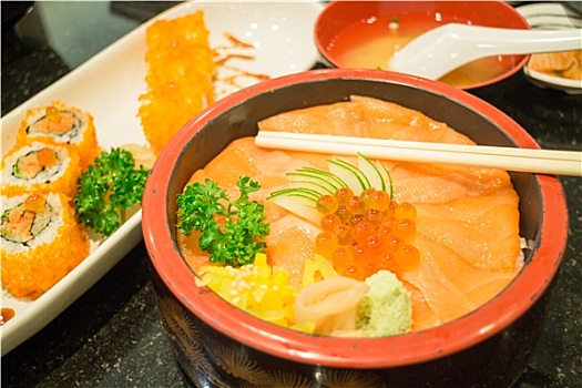 日本,三文鱼,刺身,寿司卷