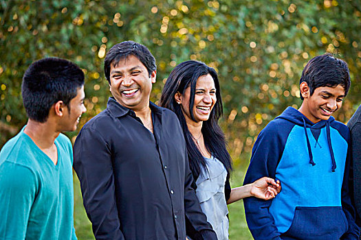 家庭,享受,时间,一起,公园,艾伯塔省,加拿大