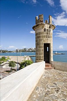 堡垒,西班牙,军事建筑,玛格丽塔岛,加勒比海,委内瑞拉,南美