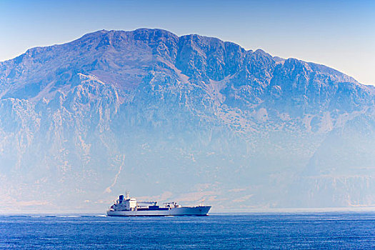 攀升,摩洛哥,风景,直布罗陀海峡,靠近,西班牙