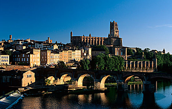 桥,11世纪,上方,山中小湖,河,大教堂,13世纪,阿尔比,法国