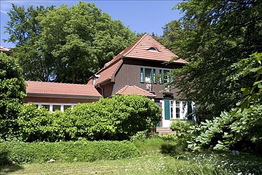 房子,波罗的海,梅克伦堡前波莫瑞州,德国,欧洲