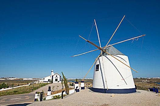 风车,阿尔加维,葡萄牙,欧洲