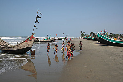 海滩,沙阿,岛屿,市场,孟加拉,2008年