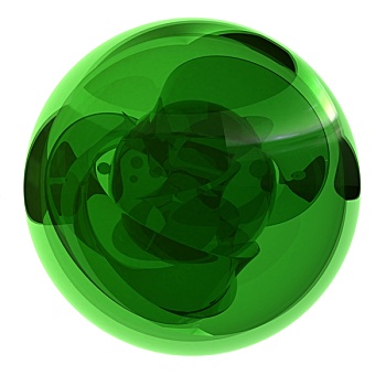 绿色,水晶球