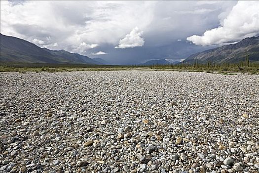 石头,海滩,育空,加拿大