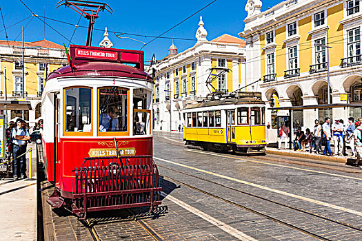 老,有轨电车,地区,里斯本,葡萄牙