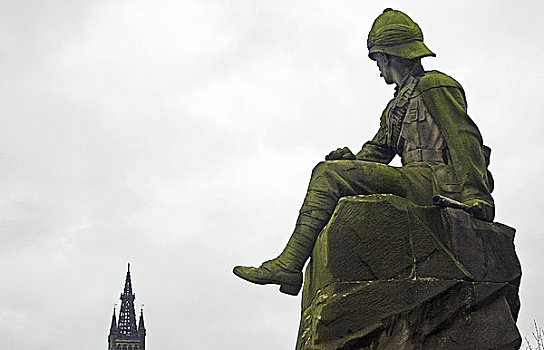 苏格兰,格拉斯哥,布尔战争,雕塑,公园