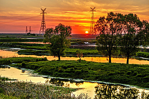 夕阳水源地