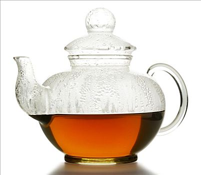 热,果茶,玻璃茶壶