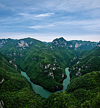 重庆云阳龙缸国家地质公园深山峡谷河流