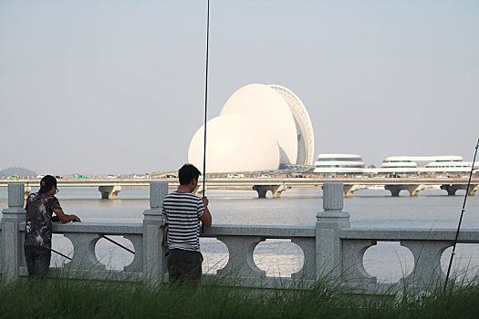 珠海市情侣路旅游风景钓鱼图片