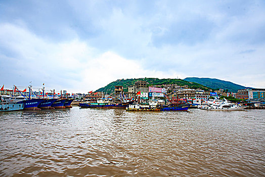 象山,石浦,码头,山海,全景,船,轮船,海面,大海