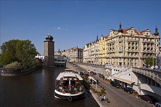 伏尔塔瓦河,布拉格,捷克共和国,欧洲