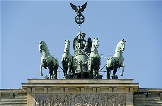 雕塑,四马二轮战车,勃兰登堡门,勃兰登堡,德国