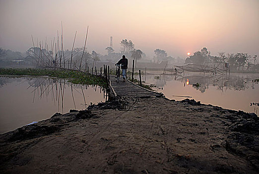 风景,库尔纳市,孟加拉,一月,2008年