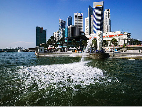 鱼尾狮,新加坡,天际线