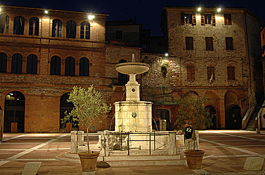 喷泉,小,乡村,托斯卡纳,意大利,欧洲