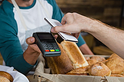 顾客,支付,帐单,智能手机,科技,台案,咖啡