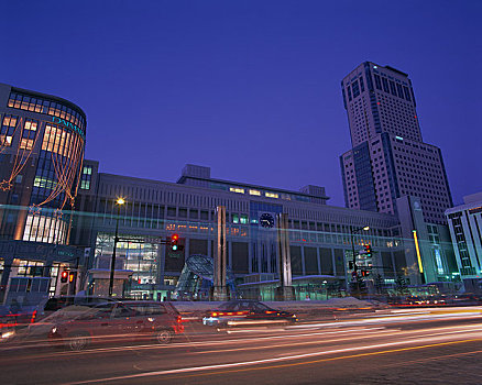 札幌,车站,塔,风景