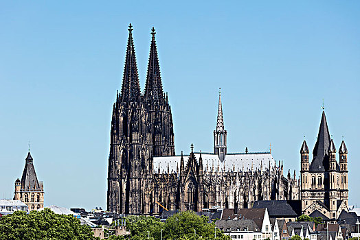 市政厅,大教堂,教堂,科隆,北莱茵威斯特伐利亚,德国,欧洲