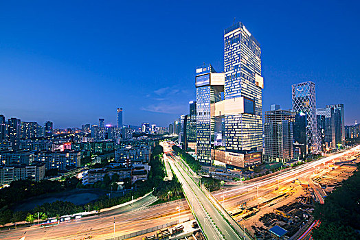 中国广东深圳南山科技园都市夜景