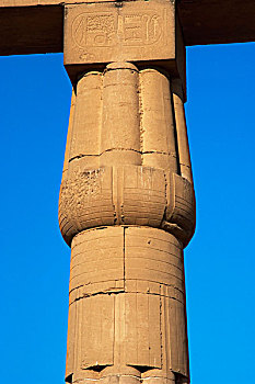 埃及,卢克索神庙,阿蒙霍特普三世,柱子,纸莎草,第十八王朝,埃及新王国,古老,底比斯
